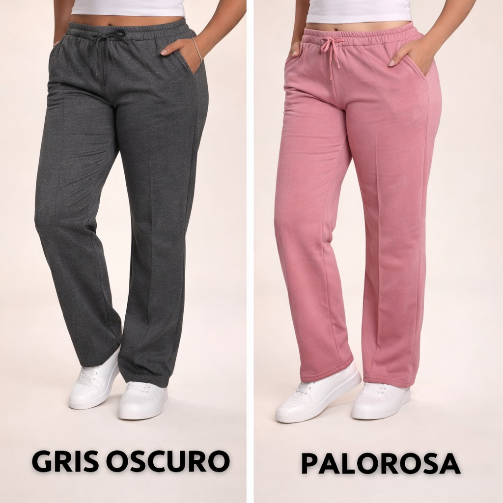 PROMOCION 3 JOGGERS RECTOS DE DAMA