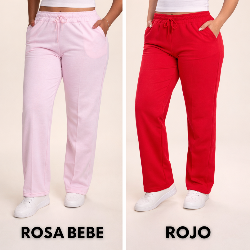 PROMOCION 3 JOGGERS RECTOS DE DAMA